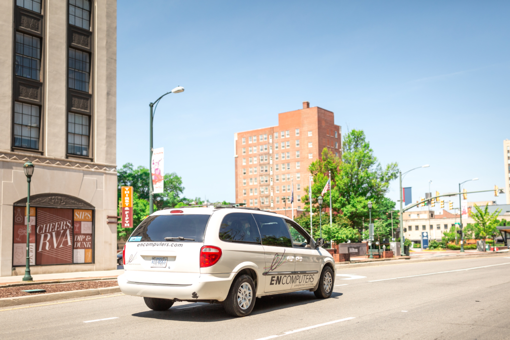 E-N Computers Van in Downtown Richmond