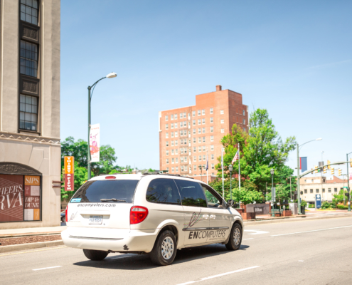 E-N Computers Van in Downtown Richmond