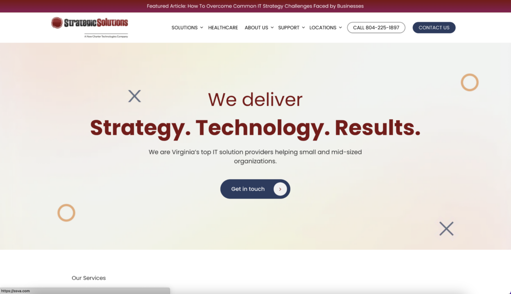 Best Virginia cybersecurity consultants for small business Best Virginia cybersecurity consultants for small business - Strategic Solutions home page