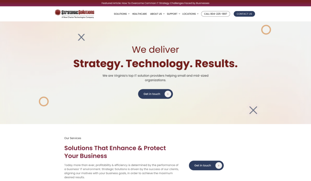Strategic Solutions SSVA homepage 2026
