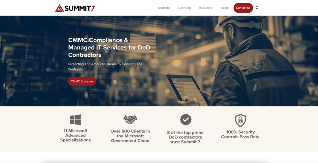 Summit7 - best CMMC consultants for big budgets