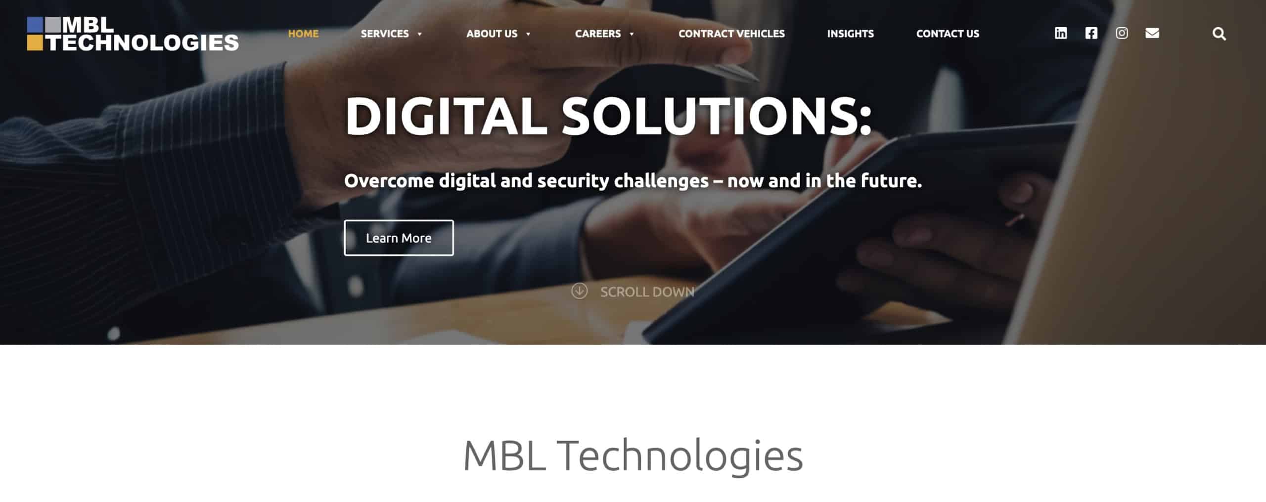 MBL Technologies - best Washington DC CMMC registered practitioner organization MBL Technologies home page - best Washington DC CMMC registered practitioner organization