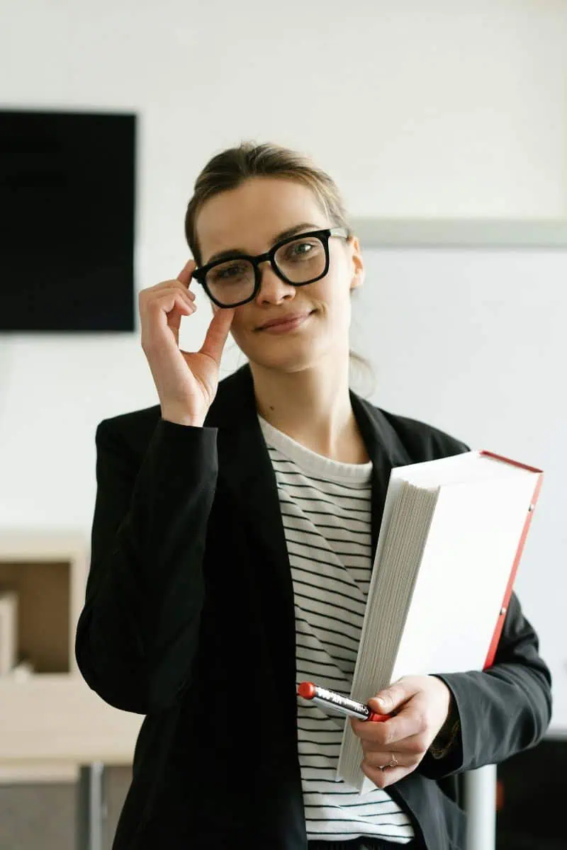 businesswoman in glasses