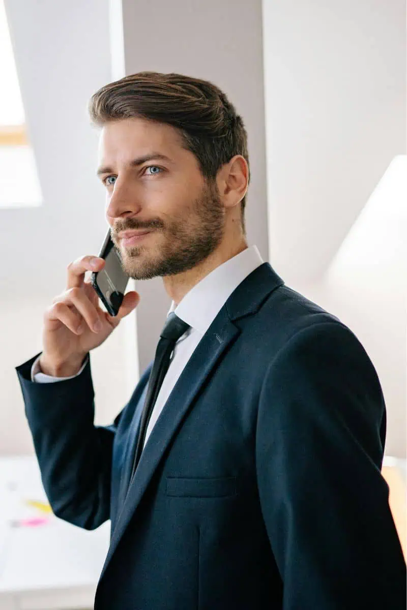 Businessman on cell phone