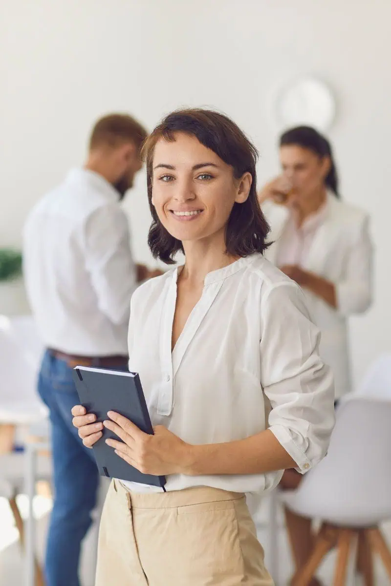 Business woman happy