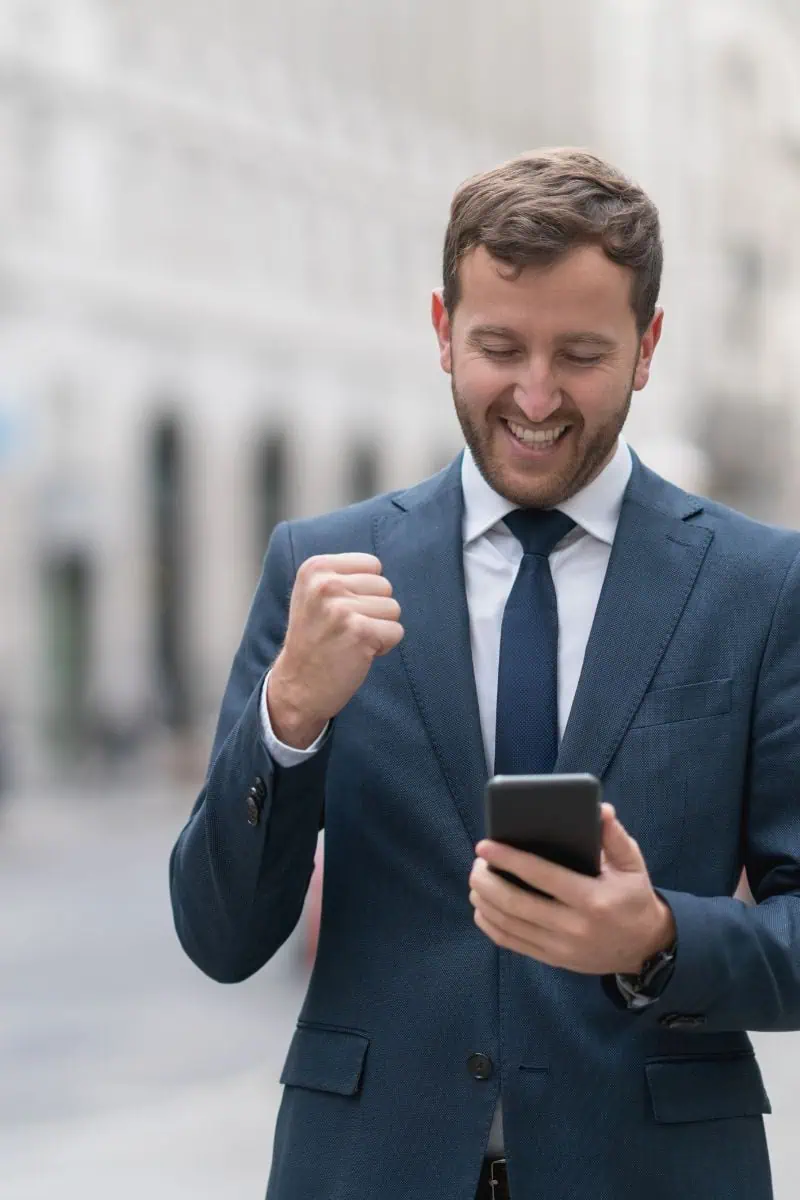 Man happy to win deal