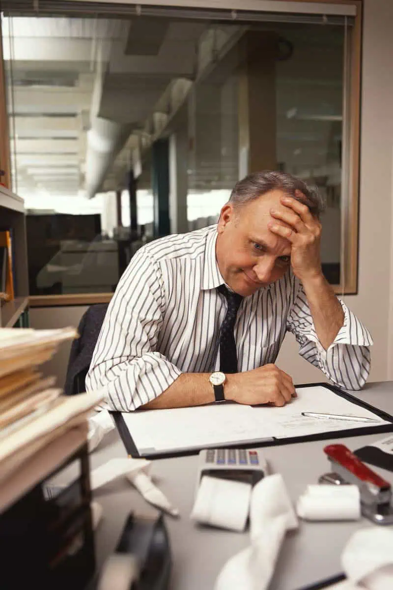 Stressed businessman